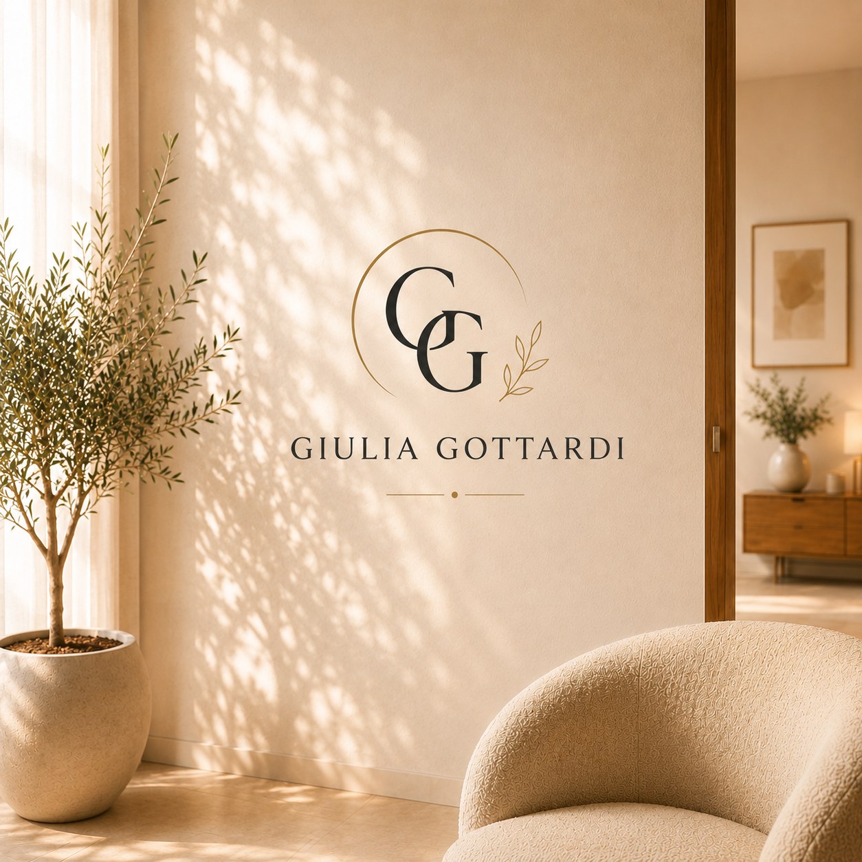 Ingresso dello studio con il logo Giulia Gottardi Dottore Commercialista